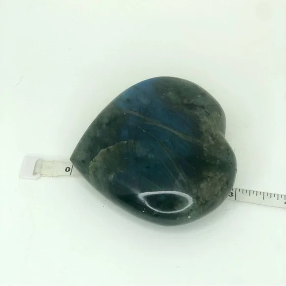 MEGA FLASH Labradorite Heart - Picture 10 of 11